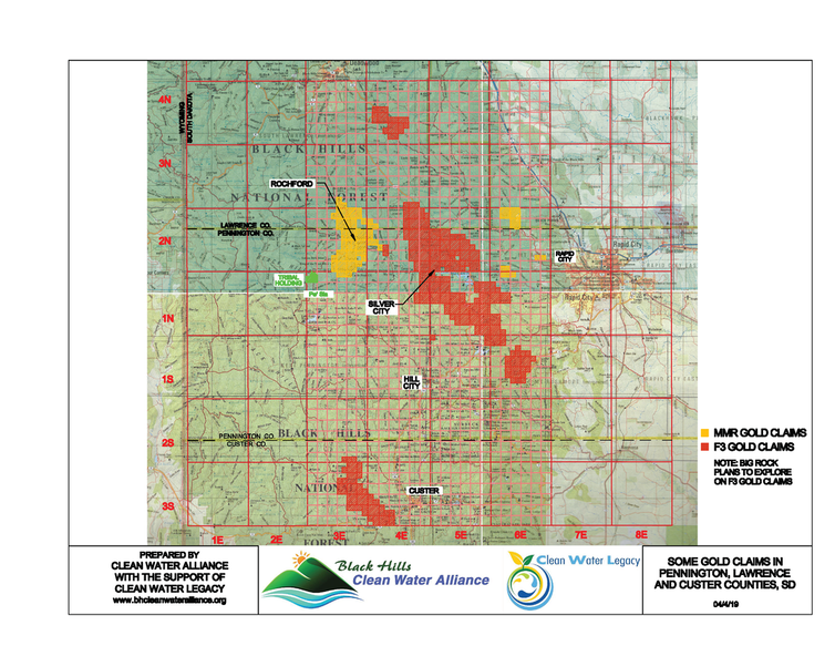Map Black Hills Gold Claims